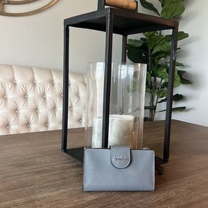 Coach grey wristlet wallet
